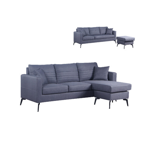 JH1009 Sofa + Ottoman HE636-31 Grey